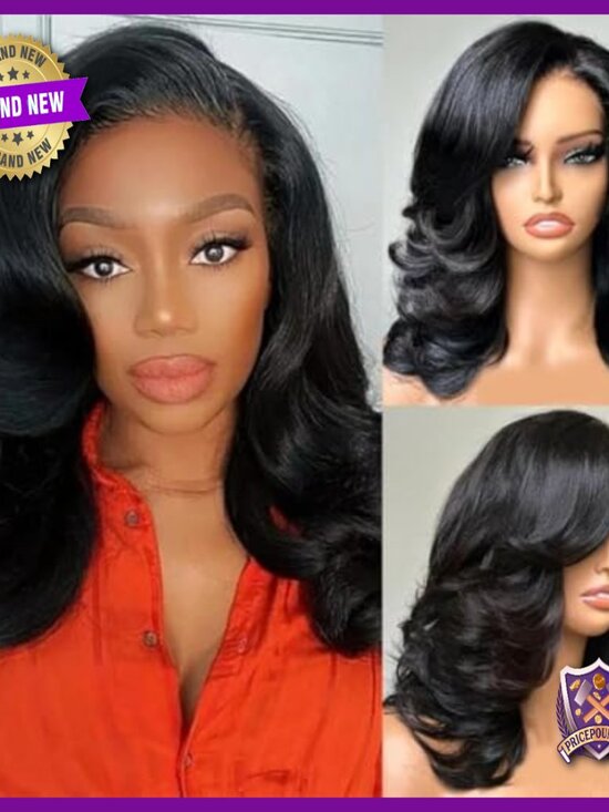 18 Inch Human Hair Wig 250% Density Body Wave Glueless Lace Front